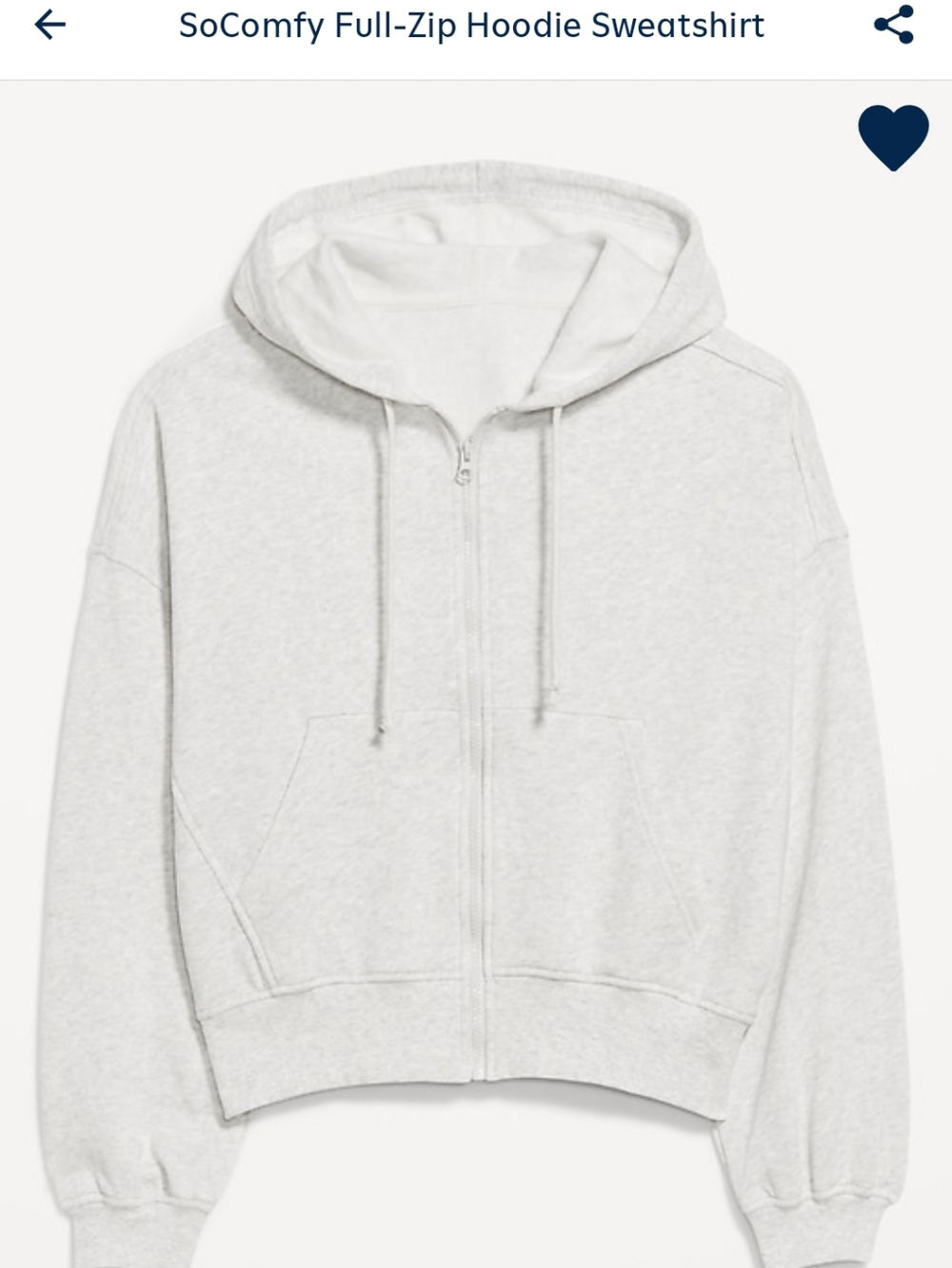 Old Navy SoComfy Full-Zip Hoodie Sweatshirt M
